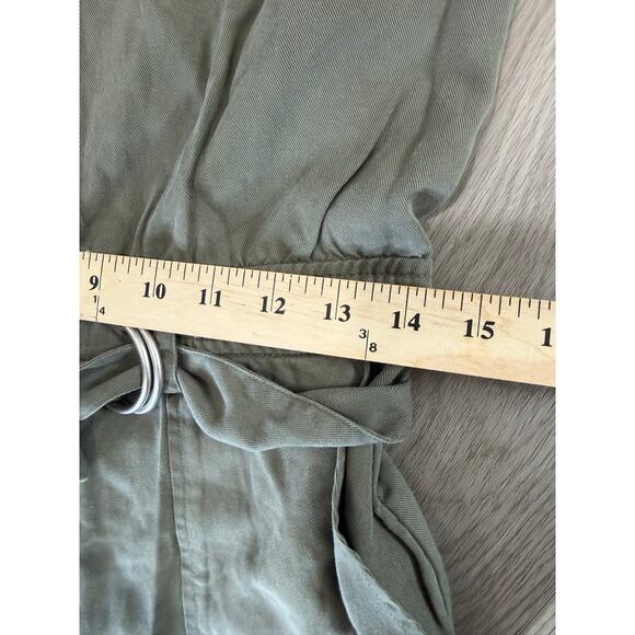Etienne Marcel Belted Slim Leg Cargo Jumpsuit Tencel Military Aviator Casual XS - Picture 4 of 8